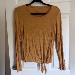 Soft Mustard Yellow Long Sleeve Top
